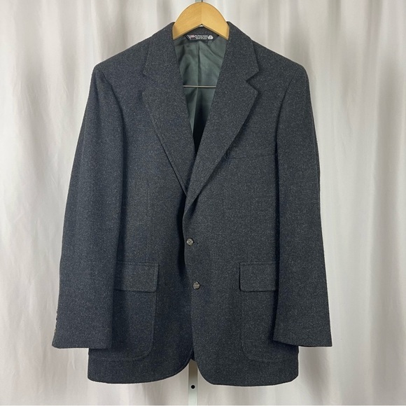 Vintage Benchley Ltd. Size 44 100% Wool 2 Button Blazer Sport Coat Office - Picture 1 of 10